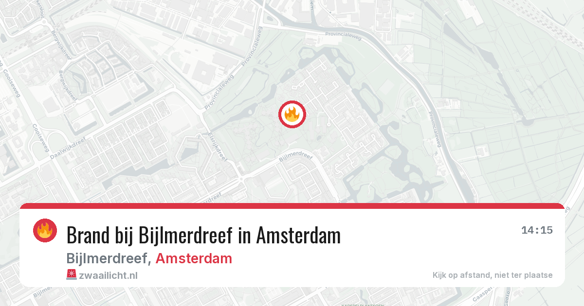 Brand bij Bijlmerdreef in Amsterdam — 31 jul 2026