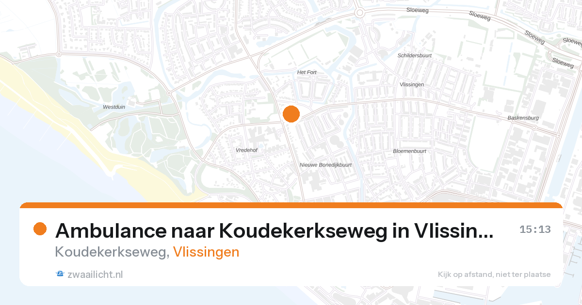 Ambulance naar Koudekerkseweg in Vlissingen — 27 aug 2026