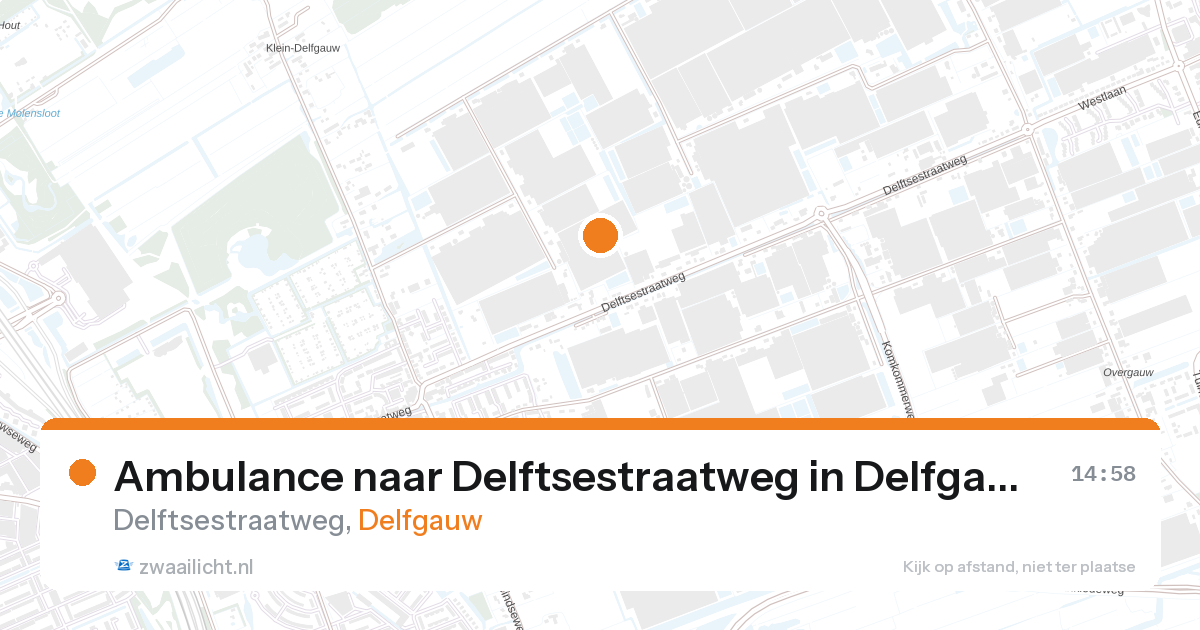 Ambulance naar Delftsestraatweg in Delfgauw — 27 aug 2026