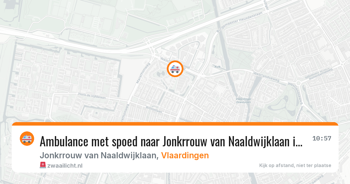 Ambulance met spoed naar Jonkrrouw van Naaldwijklaan in Vlaardingen — 8 jun 2026