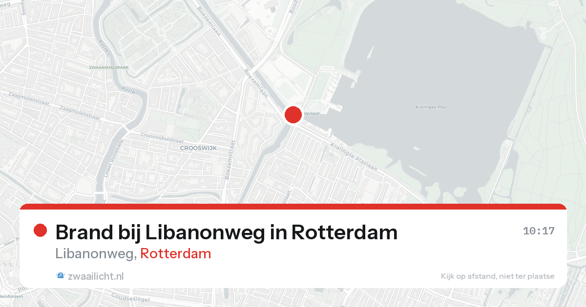 Brand bij Libanonweg in Rotterdam — 21 aug 2026