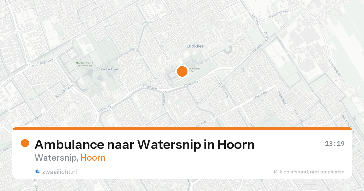 Ambulance naar Watersnip in Hoorn — 24 aug 2026