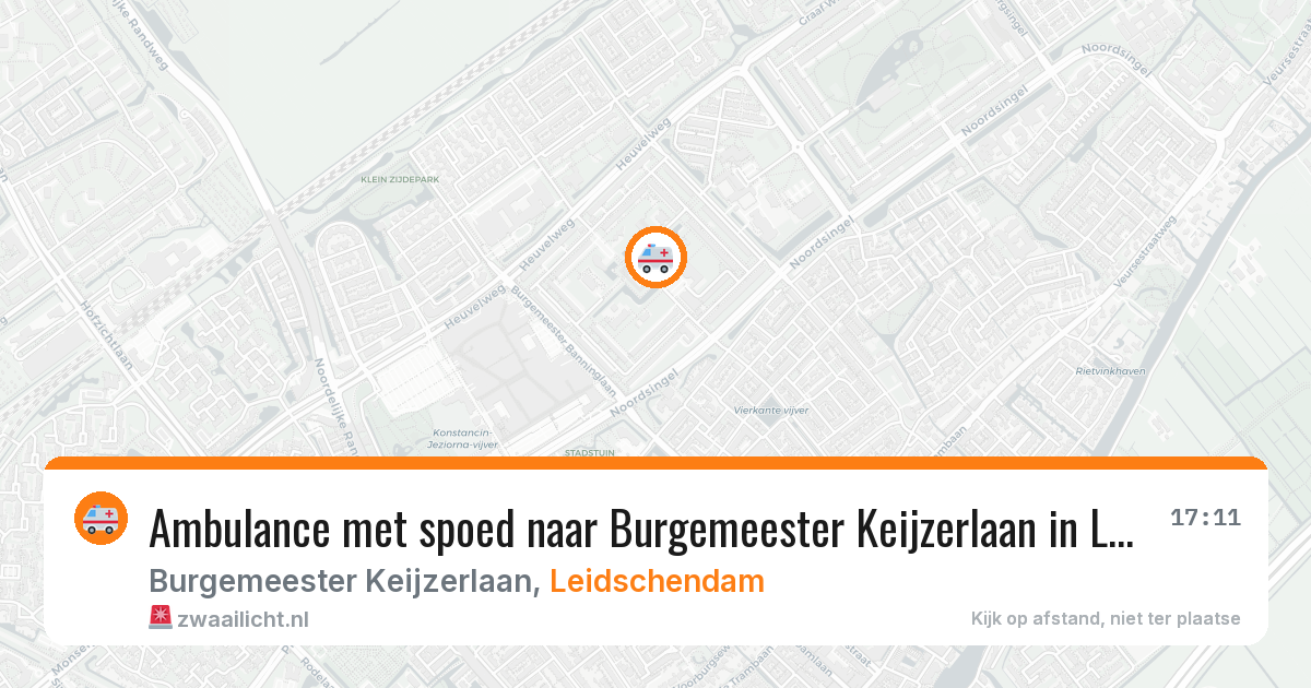 Ambulance met spoed naar Burgemeester Keijzerlaan in Leidschendam — 16 mei 2026