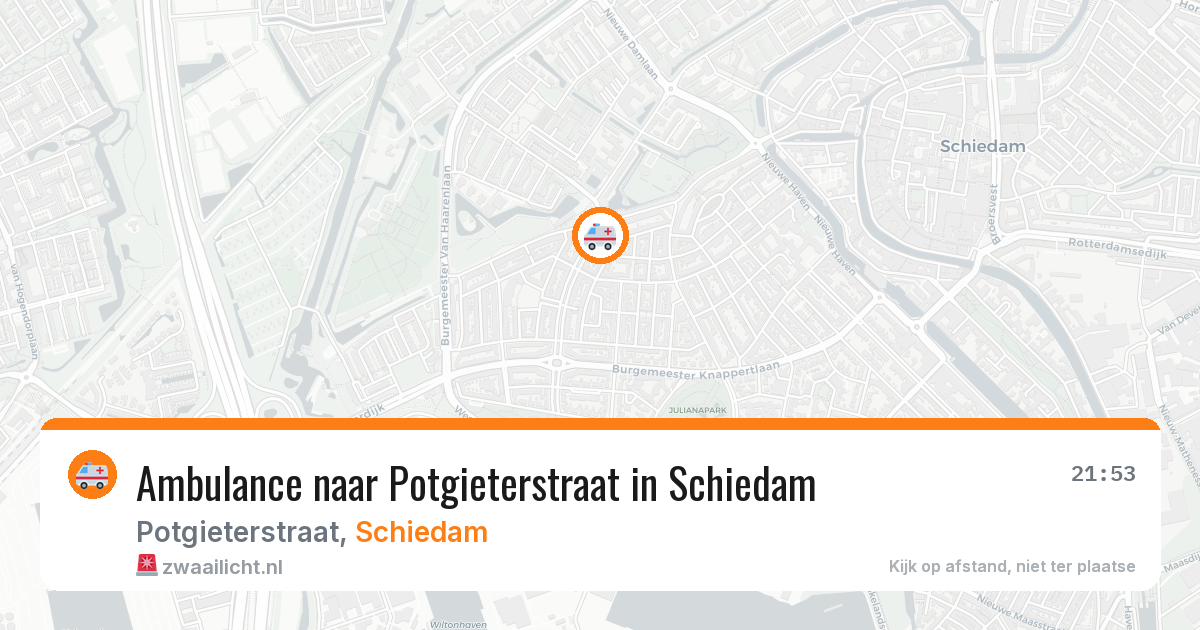 Ambulance naar Potgieterstraat in Schiedam — 27 jun 2026