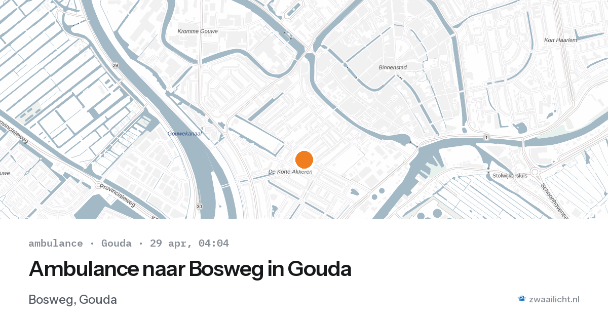 Ambulance naar Bosweg in Gouda — 29 apr 2026