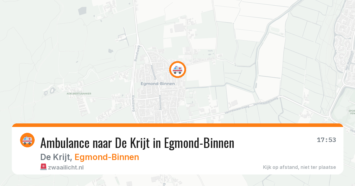 Ambulance naar De Krijt in Egmond-Binnen — 4 mei 2026