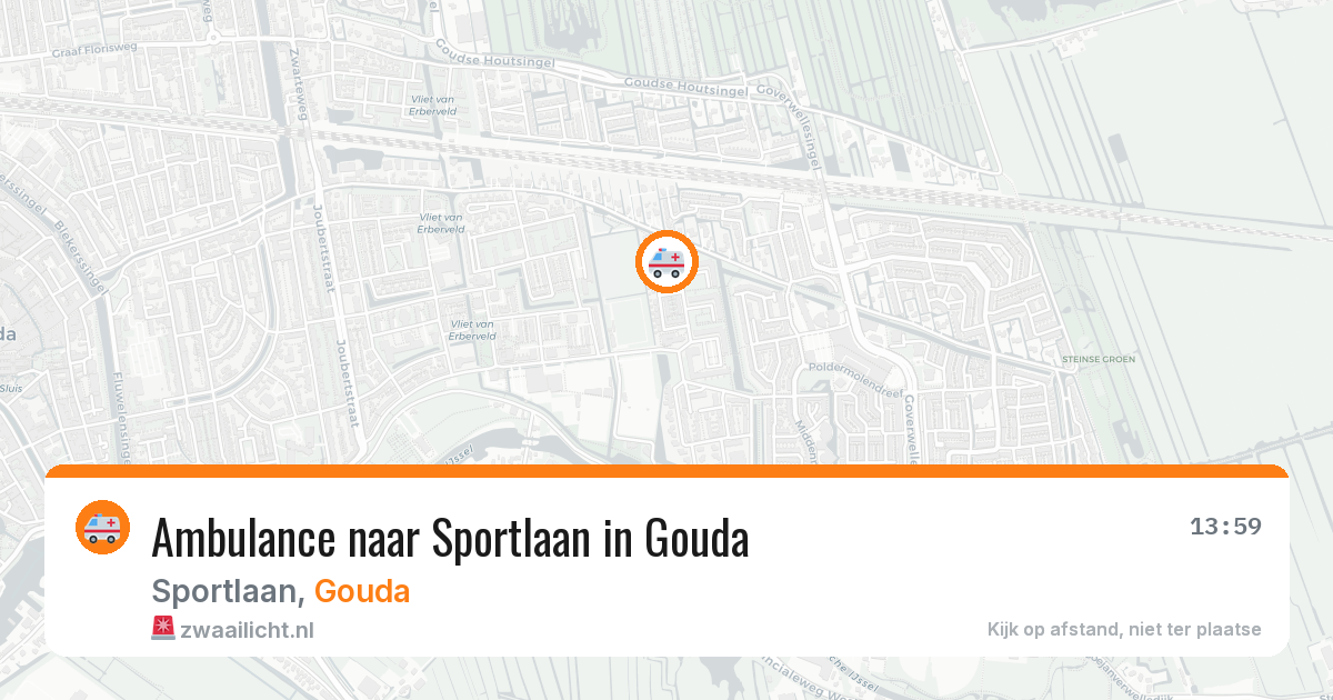 Ambulance naar Sportlaan in Gouda — 19 mrt 2026