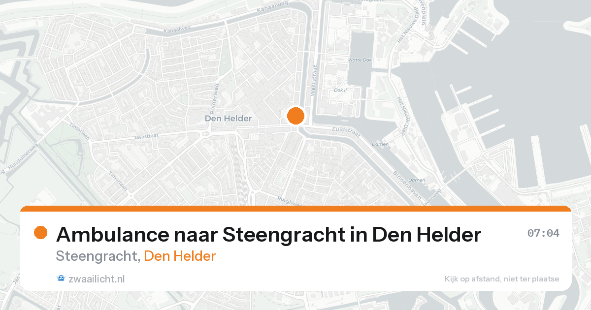 Ambulance naar Steengracht in Den Helder — 22 aug 2026