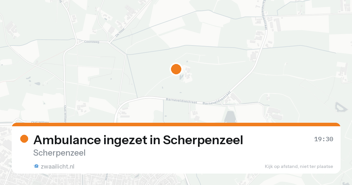 Ambulance ingezet in Scherpenzeel — 19 aug 2026