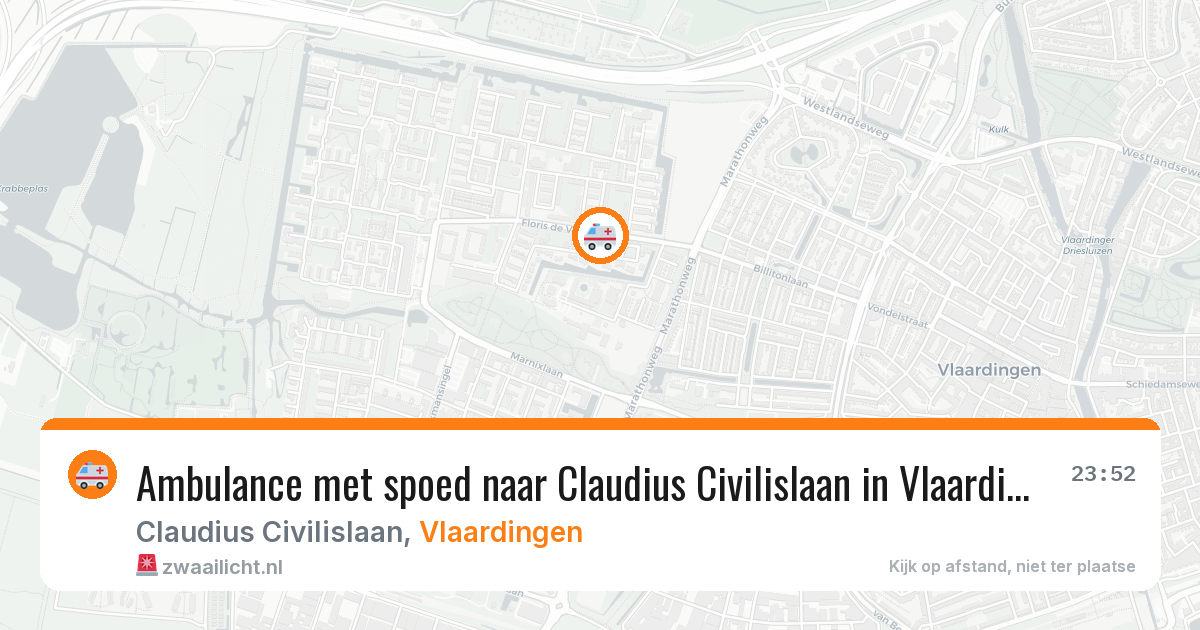 Ambulance met spoed naar Claudius Civilislaan in Vlaardingen — 14 mrt 2026
