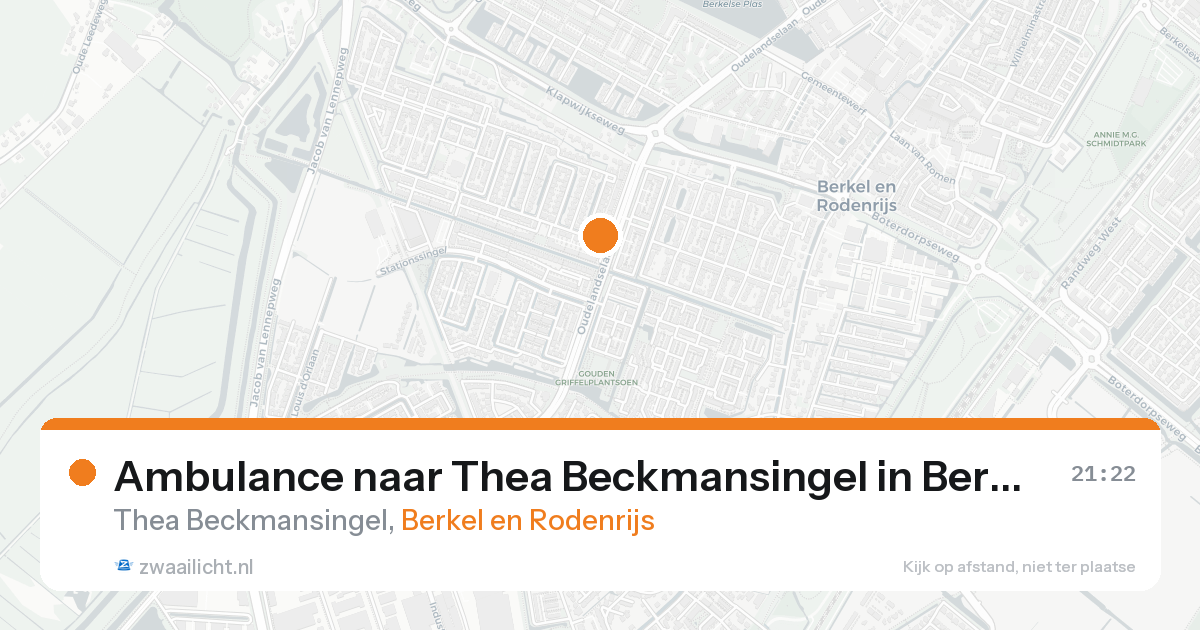 Ambulance naar Thea Beckmansingel in Berkel en Rodenrijs — 23 aug 2026