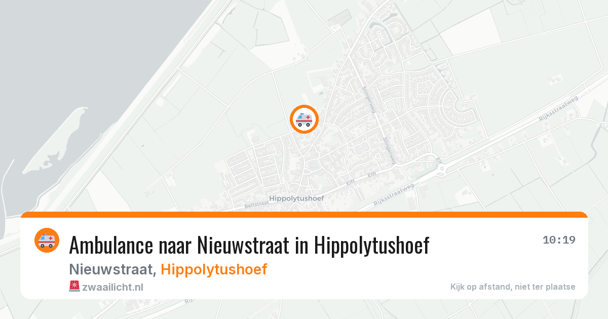 Ambulance naar Nieuwstraat in Hippolytushoef — 30 apr 2026