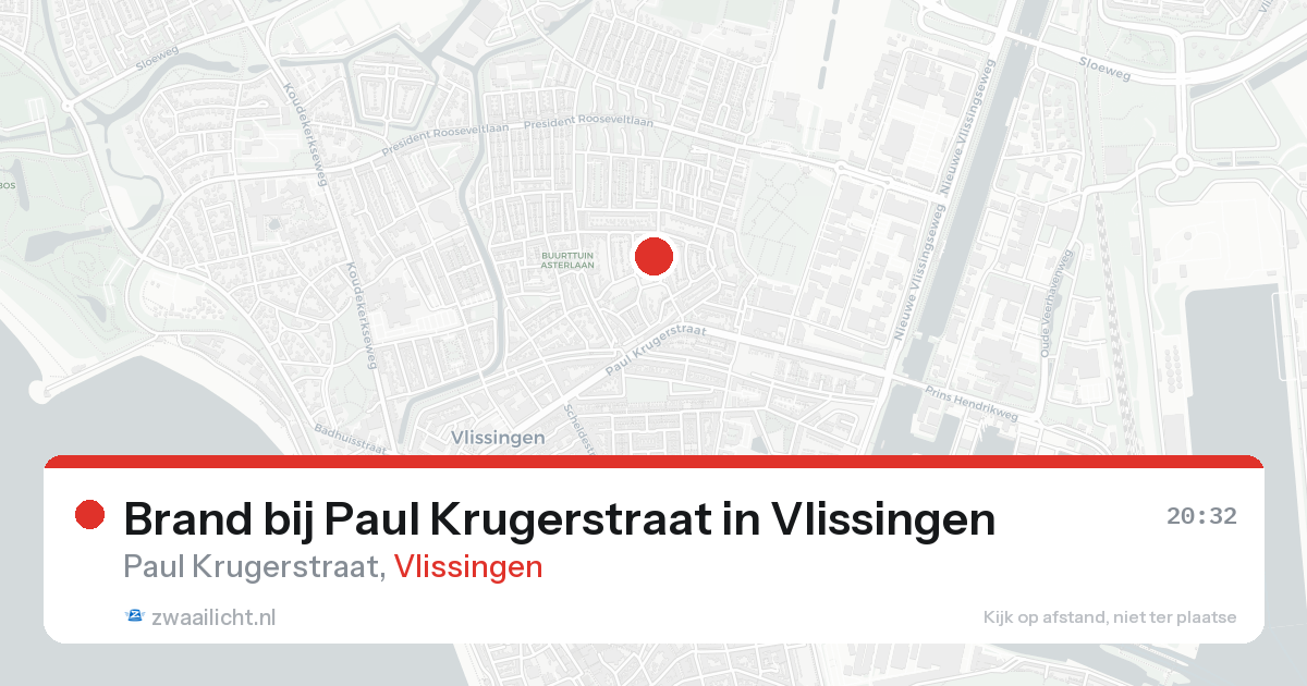 Brand bij Paul Krugerstraat in Vlissingen — 25 aug 2026