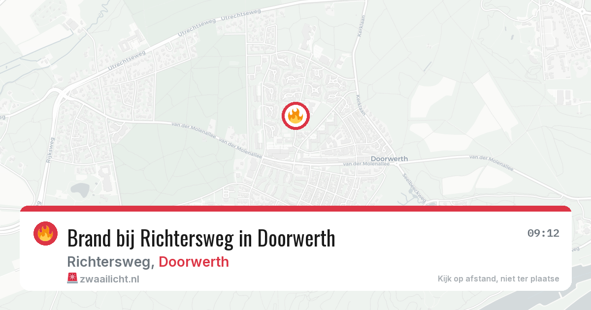 Brand bij Richtersweg in Doorwerth — 23 mrt 2026