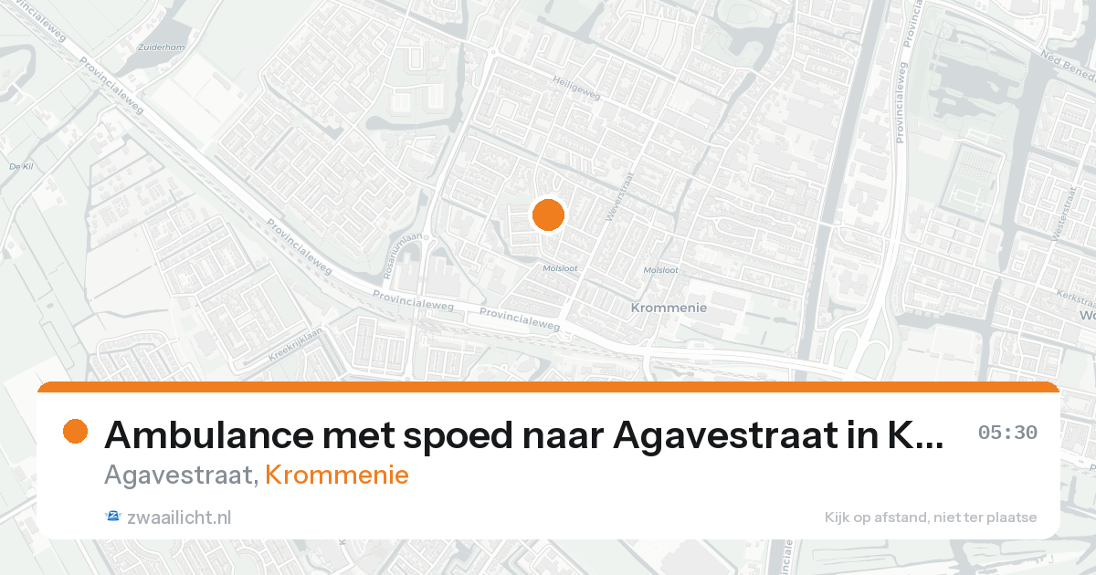 Ambulance met spoed naar Agavestraat in Krommenie — 20 aug 2026