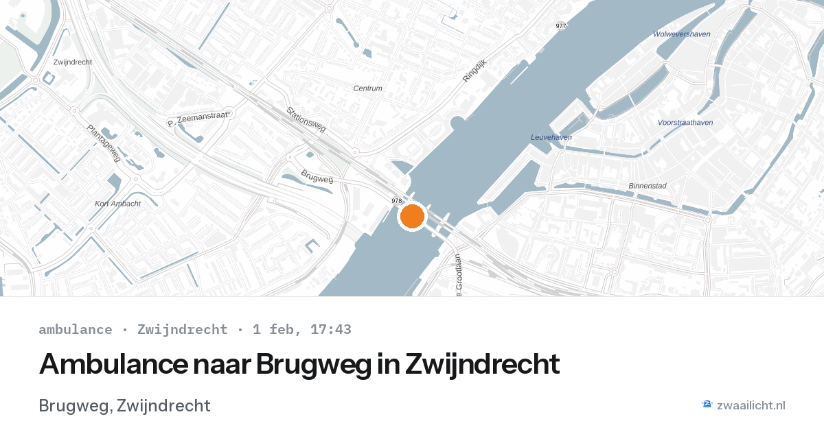 Ambulance naar Brugweg in Zwijndrecht — 1 feb 2026