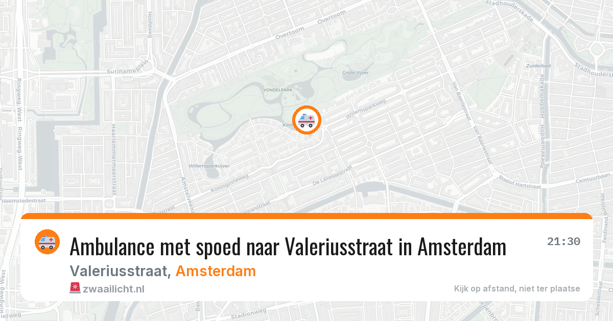Ambulance met spoed naar Valeriusstraat in Amsterdam — 8 feb 2026