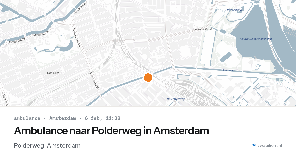Ambulance naar Polderweg in Amsterdam — 6 feb 2026