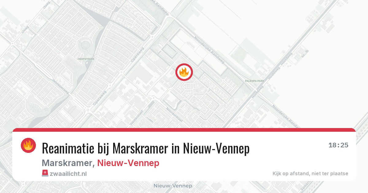 Reanimatie bij Marskramer in Nieuw-Vennep — 29 jul 2026
