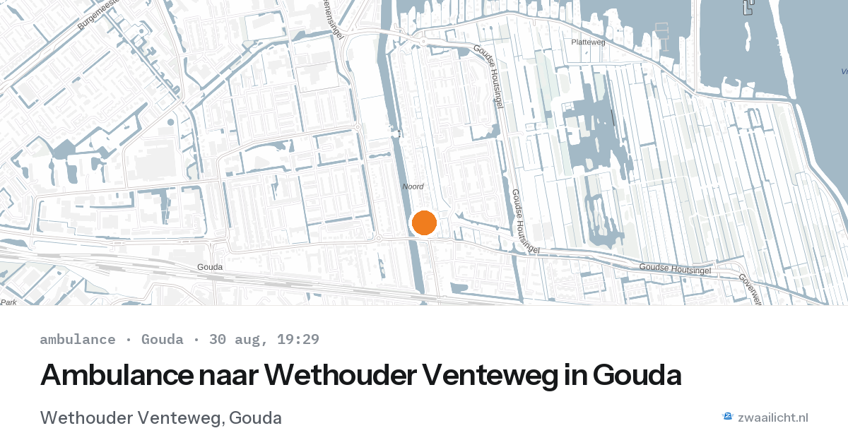 Ambulance naar Wethouder Venteweg in Gouda — 30 aug 2026