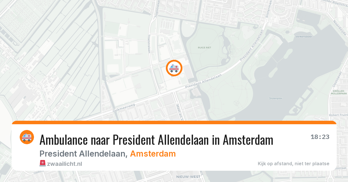 Ambulance naar President Allendelaan in Amsterdam — 22 apr 2026