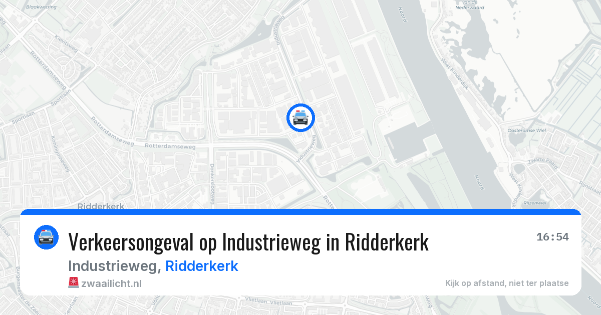 Verkeersongeval op Industrieweg in Ridderkerk — 22 mei 2026