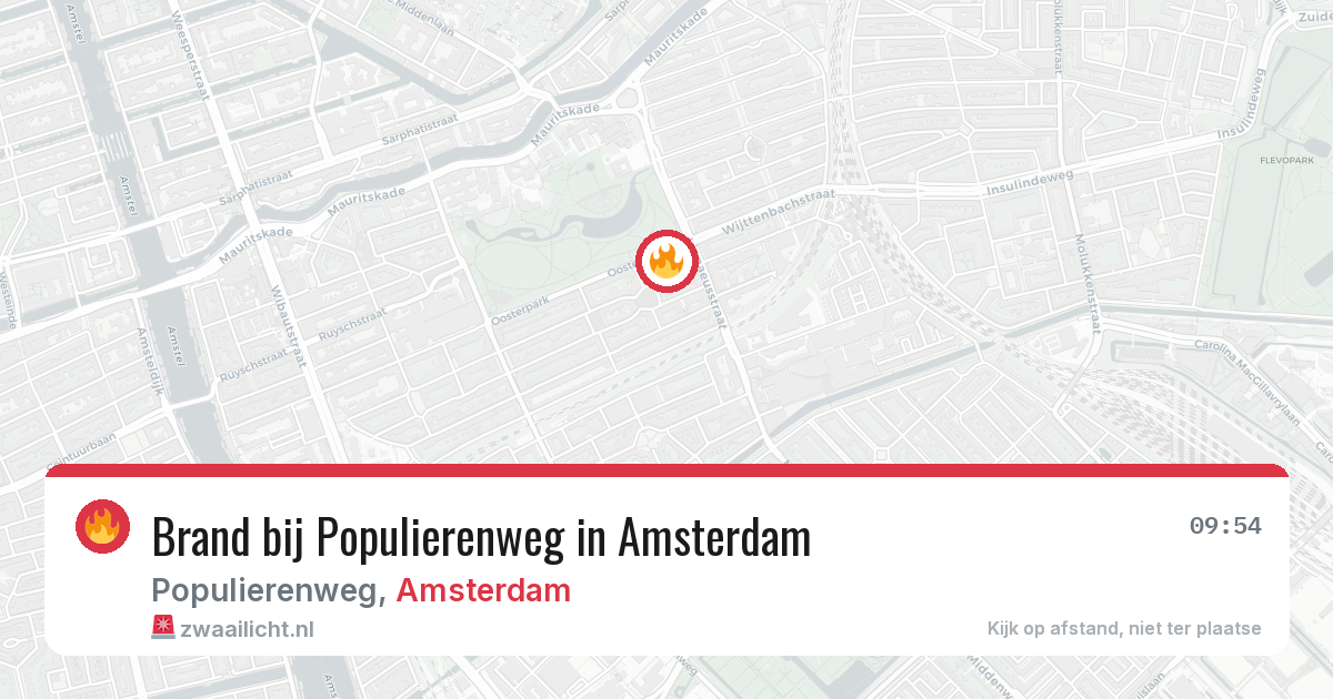 Brand bij Populierenweg in Amsterdam — 20 jun 2026
