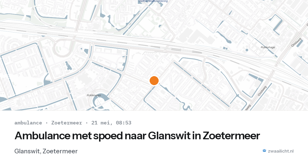 Ambulance met spoed naar Glanswit in Zoetermeer — 21 mei 2026