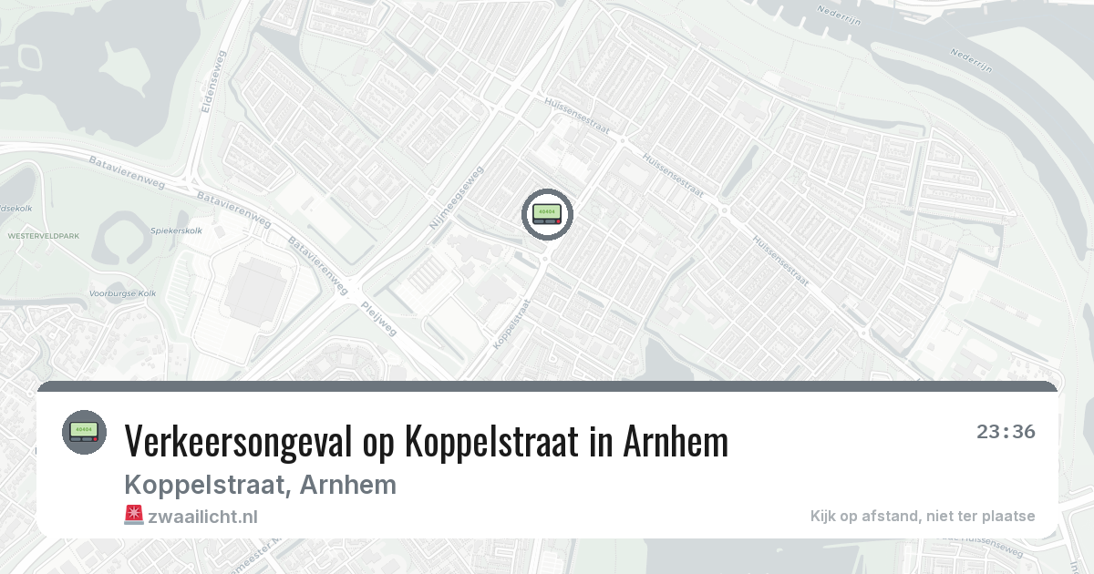 Verkeersongeval op Koppelstraat in Arnhem — 15 jul 2026