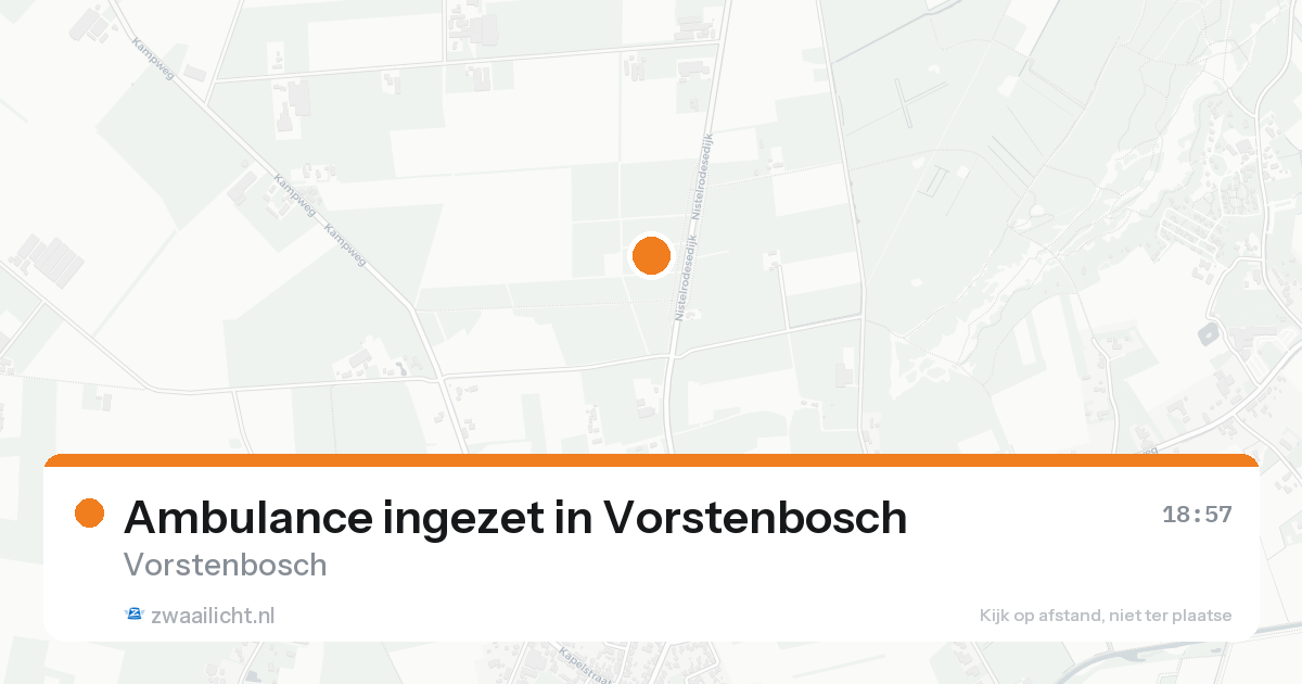 Ambulance ingezet in Vorstenbosch — 19 aug 2026