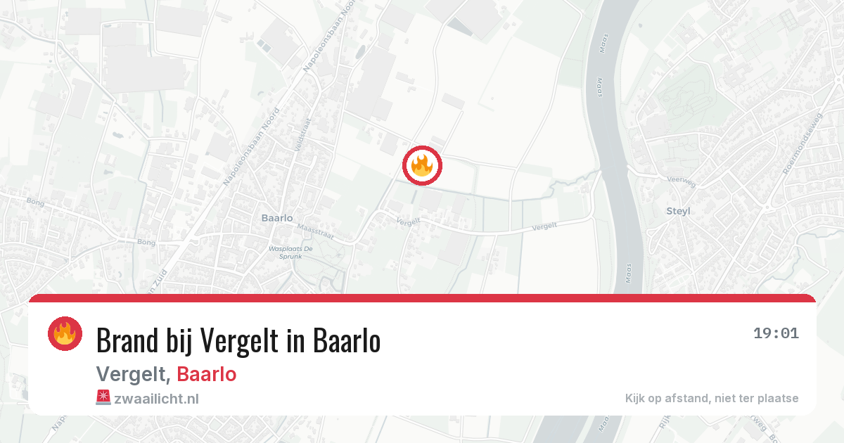 Brand bij Vergelt in Baarlo — 11 jul 2026