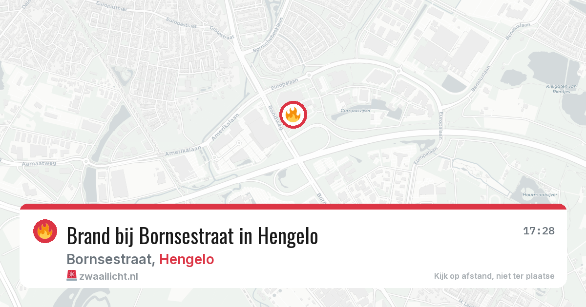 Brand bij Bornsestraat in Hengelo — 23 jul 2026