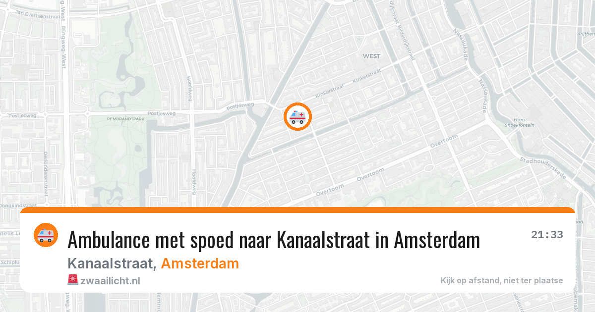 Ambulance met spoed naar Kanaalstraat in Amsterdam — 14 jun 2026