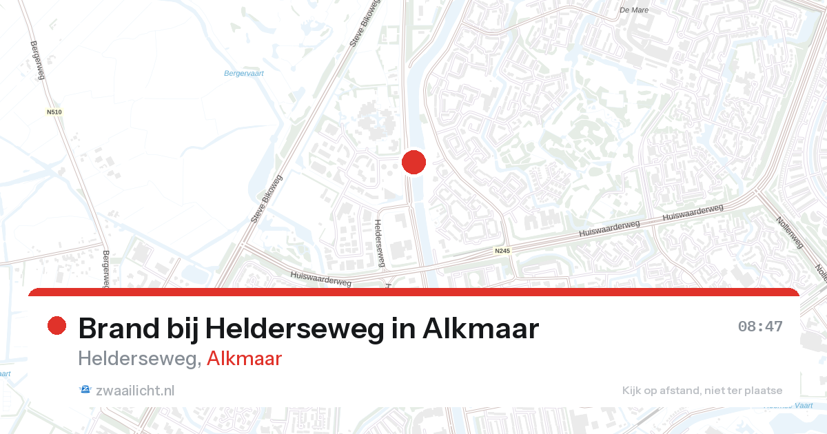 Brand bij Helderseweg in Alkmaar — 3 mei 2026