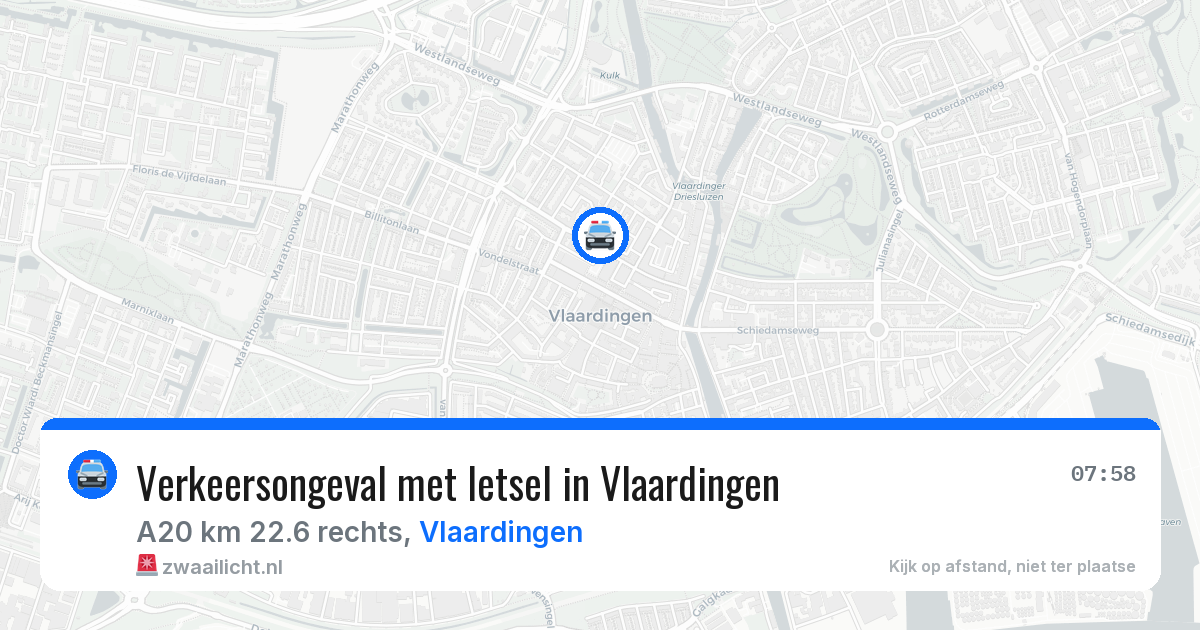 Verkeersongeval met letsel in Vlaardingen — 9 jun 2026