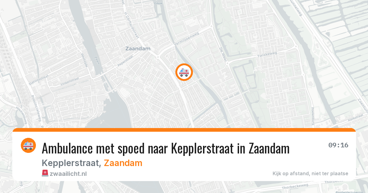 Ambulance met spoed naar Kepplerstraat in Zaandam — 23 apr 2026