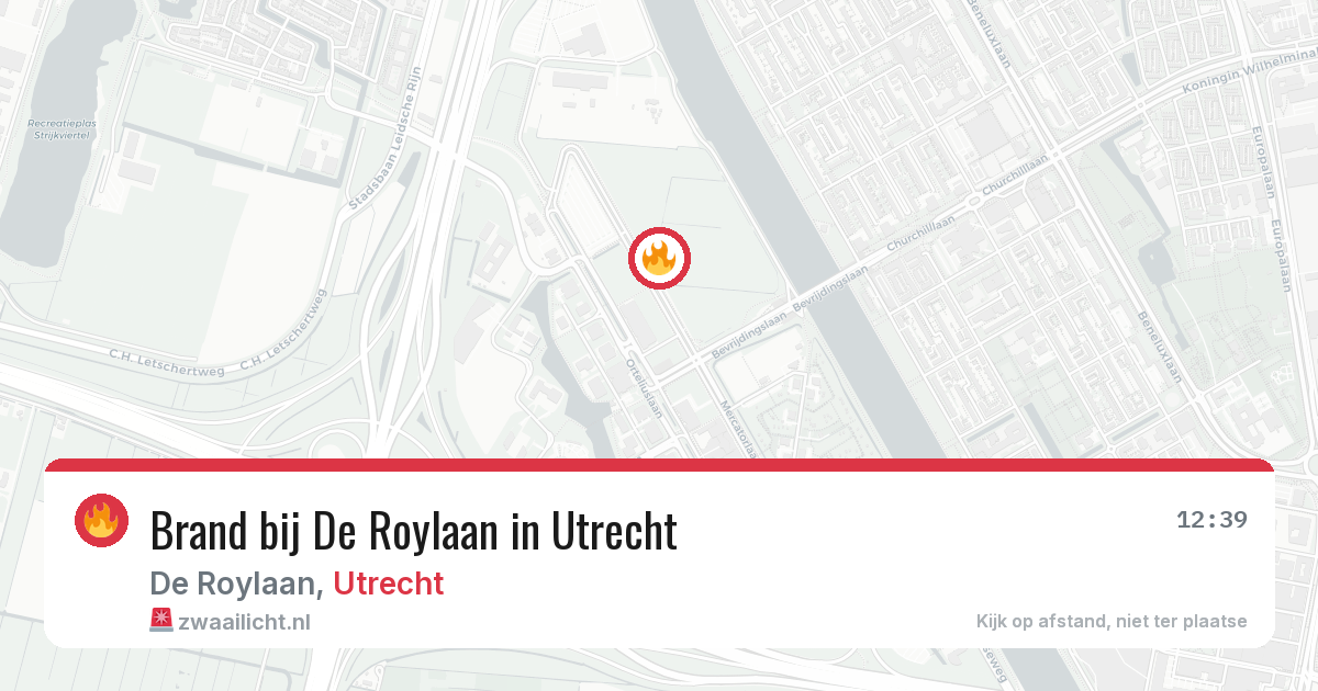 Brand bij De Roylaan in Utrecht — 5 apr 2026