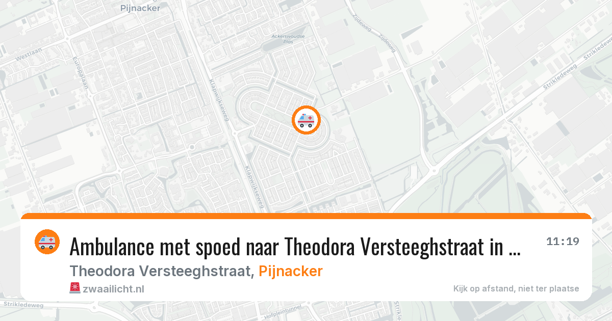 Ambulance met spoed naar Theodora Versteeghstraat in Pijnacker — 31 jul 2026