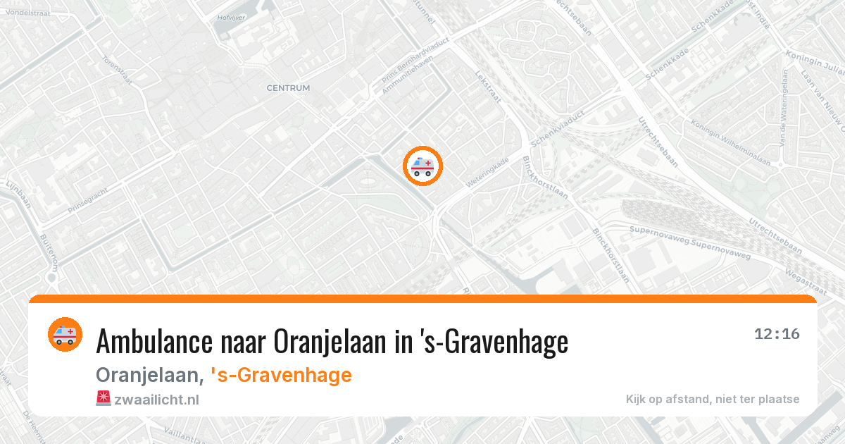 Ambulance naar Oranjelaan in 's-Gravenhage — 24 jul 2026