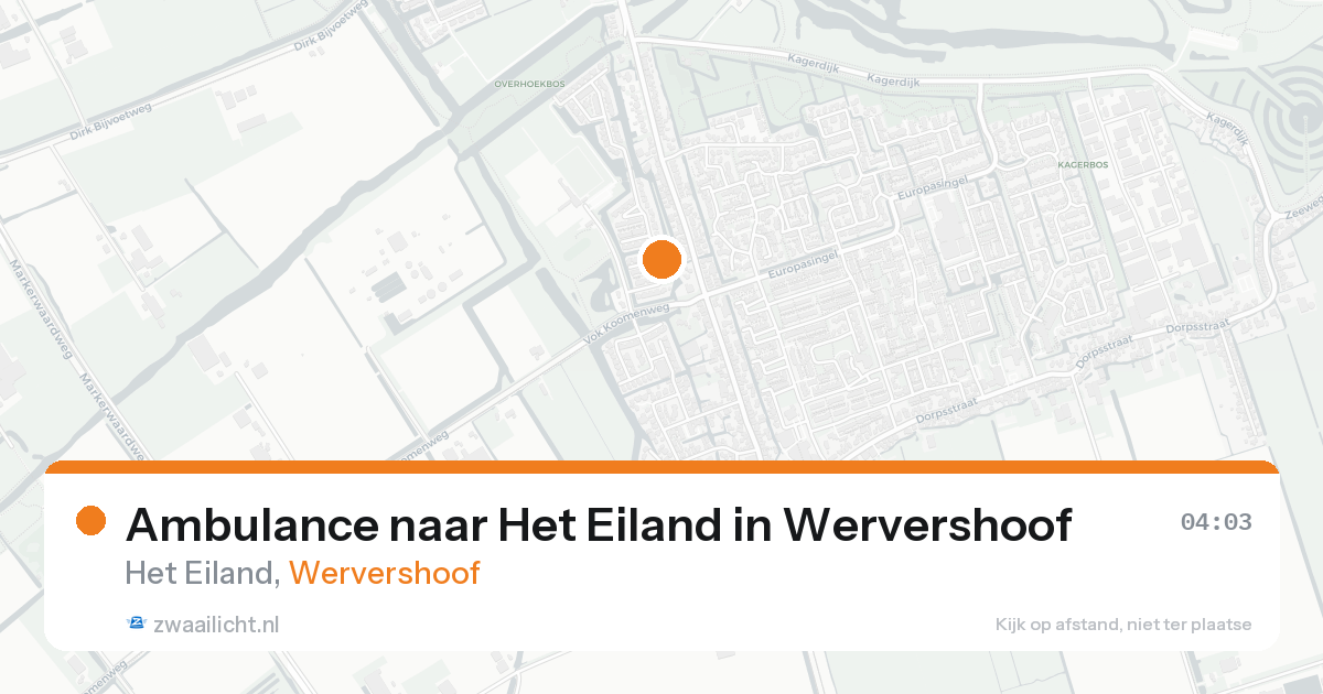 Ambulance naar Het Eiland in Wervershoof — 8 jun 2026