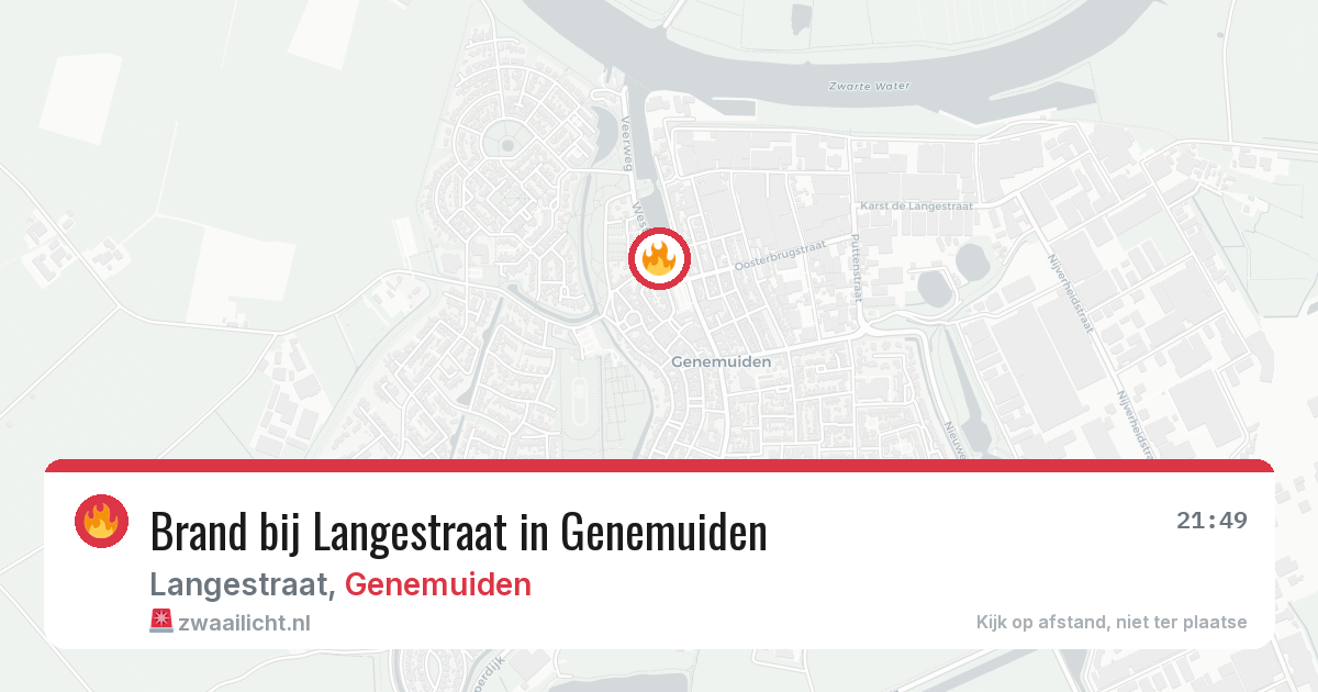 Brand bij Langestraat in Genemuiden — 1 aug 2026