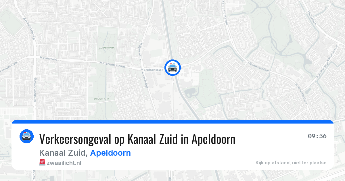 Verkeersongeval op Kanaal Zuid in Apeldoorn — 16 jul 2026