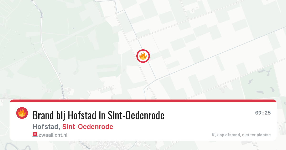 Brand bij Hofstad in Sint-Oedenrode — 12 aug 2026