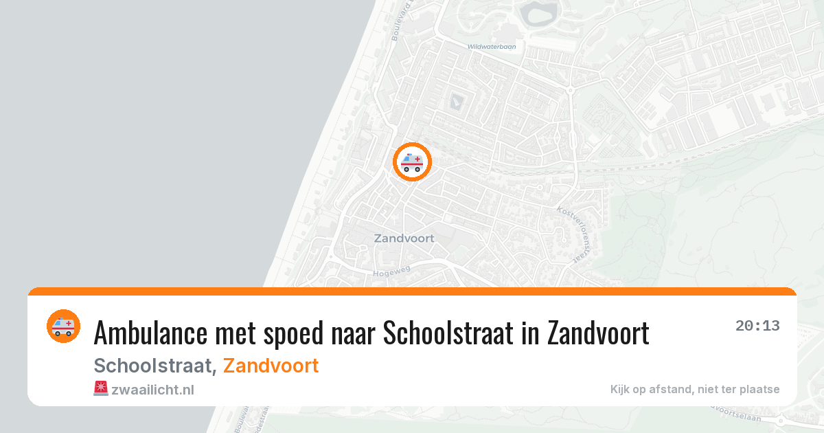 Ambulance met spoed naar Schoolstraat in Zandvoort — 9 apr 2026