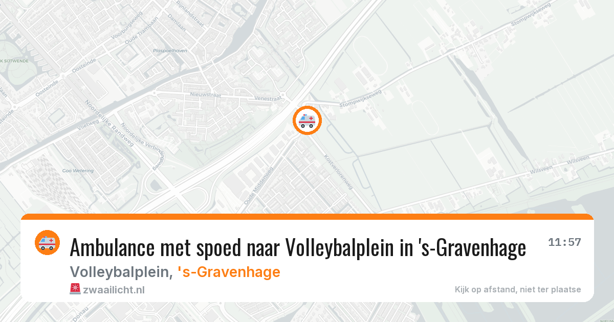 Ambulance met spoed naar Volleybalplein in 's-Gravenhage — 16 jul 2026
