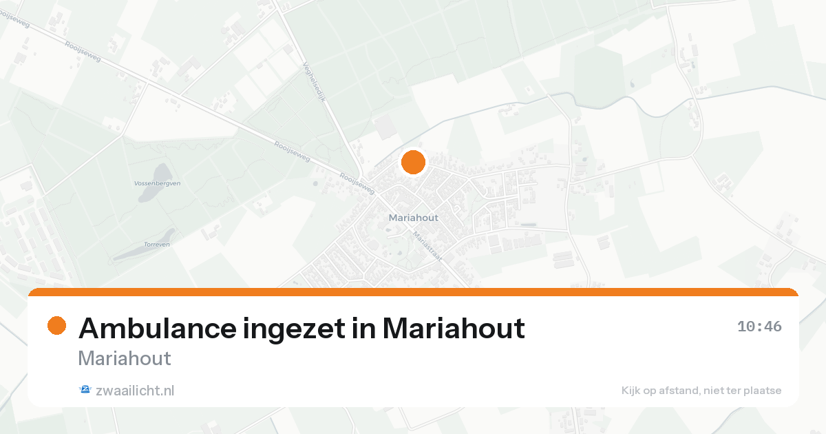 Ambulance ingezet in Mariahout — 31 jan 2026