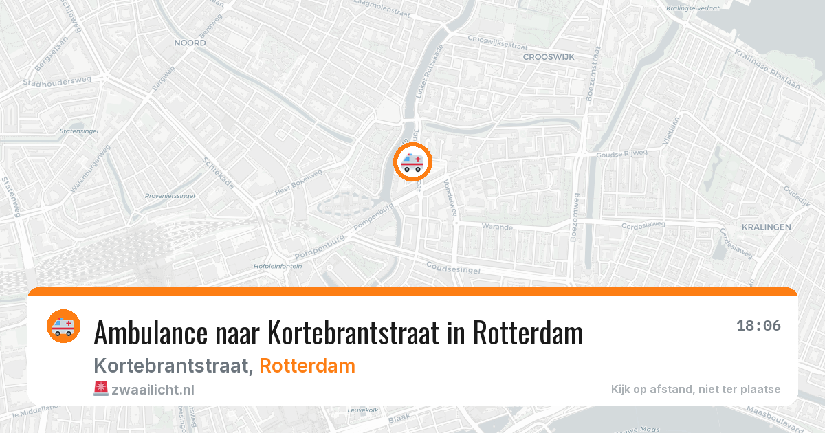 Ambulance naar Kortebrantstraat in Rotterdam — 19 jul 2026