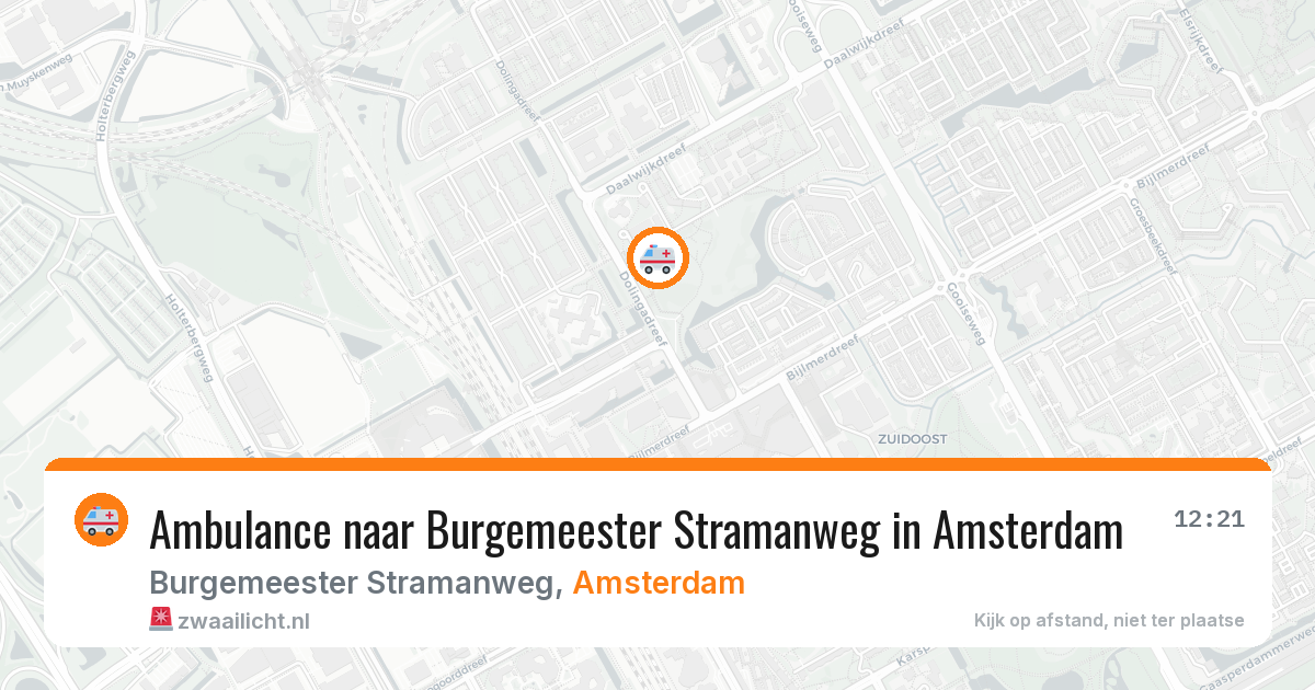 Ambulance naar Burgemeester Stramanweg in Amsterdam — 1 apr 2026