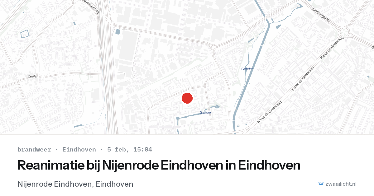 Reanimatie bij Nijenrode Eindhoven in Eindhoven — 5 feb 2026