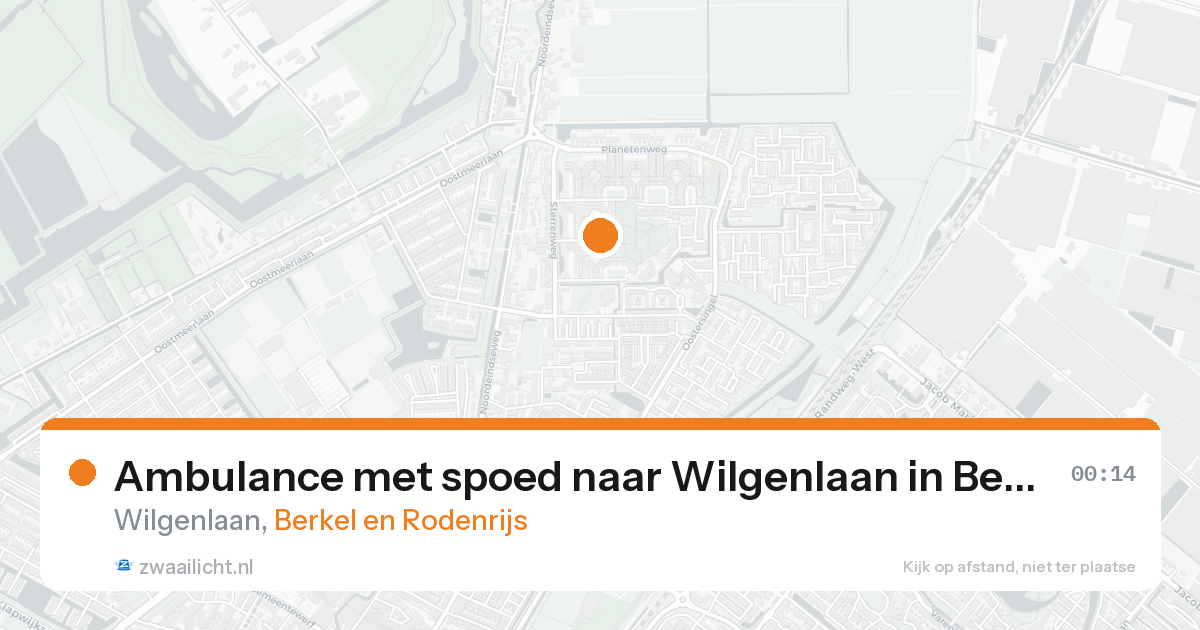 Ambulance met spoed naar Wilgenlaan in Berkel en Rodenrijs — 25 aug 2026